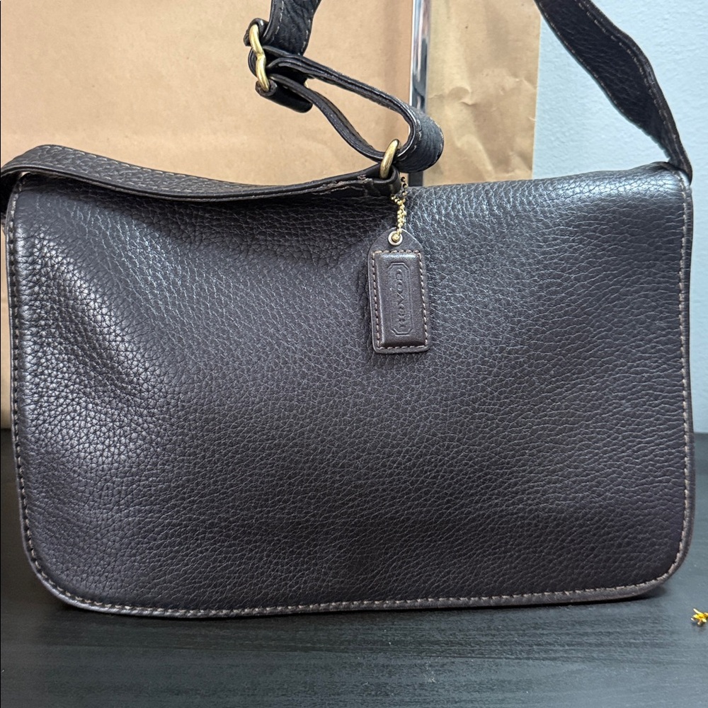 Coach Vintage Full Flap Leather Shoulder Bag